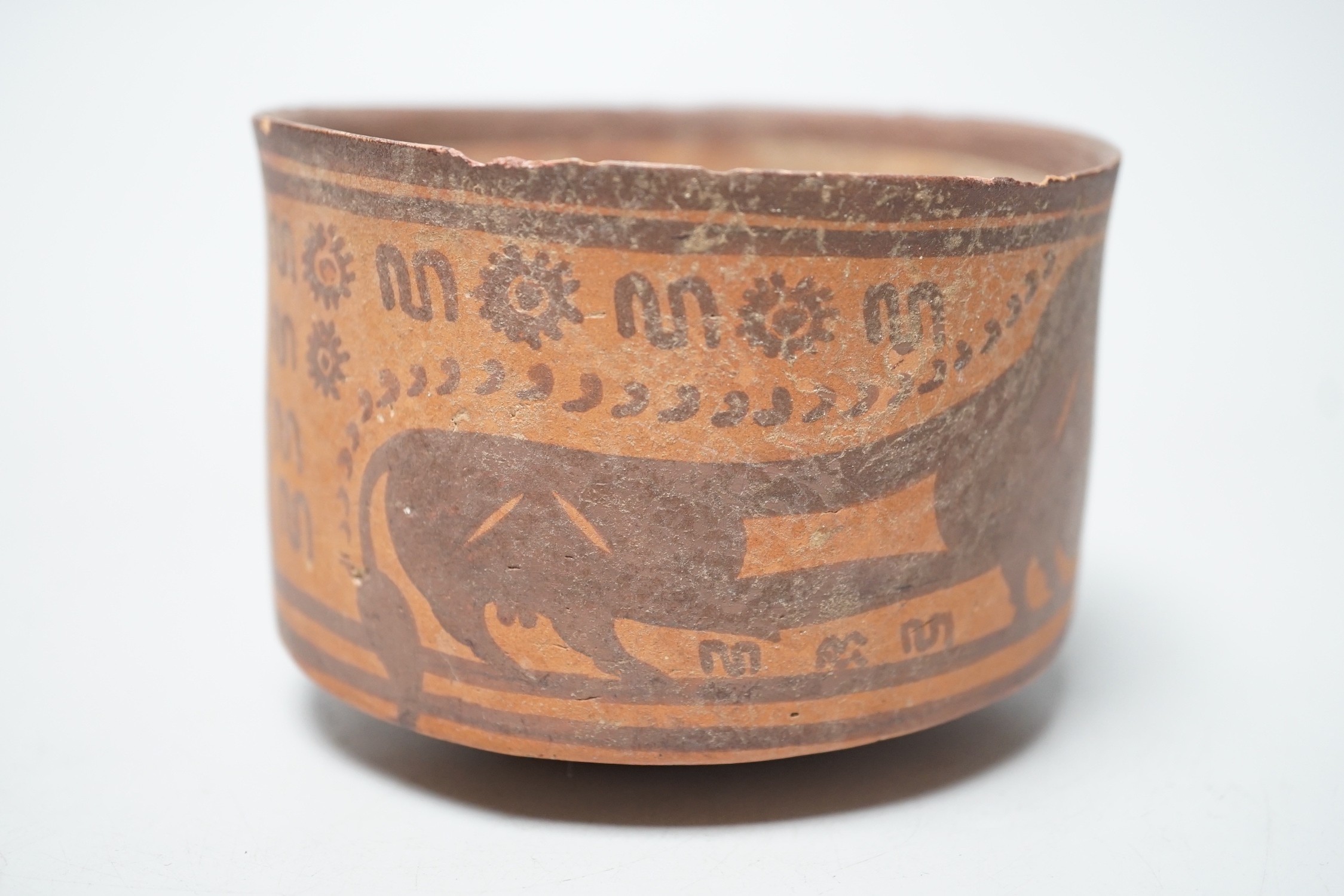 An Indus Valley terracotta bowl 9.5cm diameter